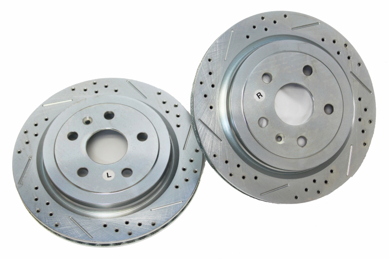 Chevrolet Camaro Brake Rotors (2) - Rear - Baer Brakes - Claw Performance, Slot & Drilled - `10-`15